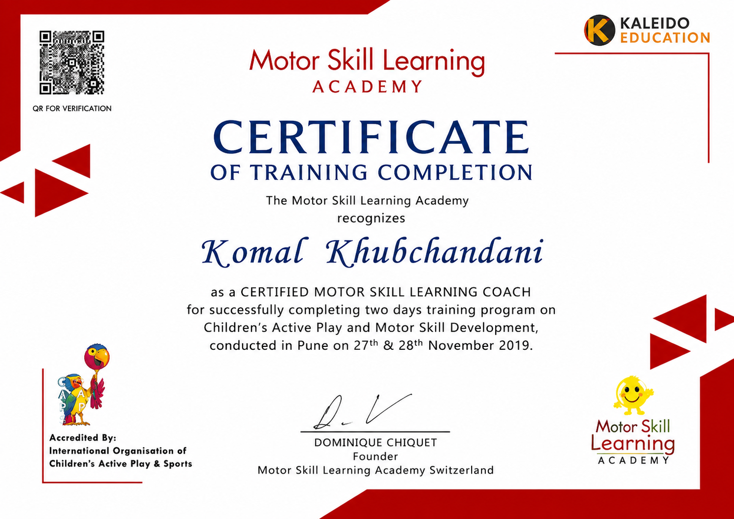 Certification 1